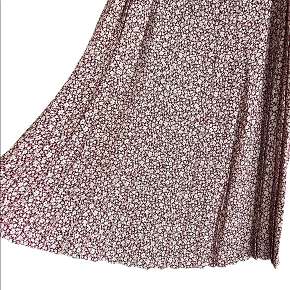 Floral midi pleated skirt Vintage Unbranded Size 10 - Picture 3 of 6
